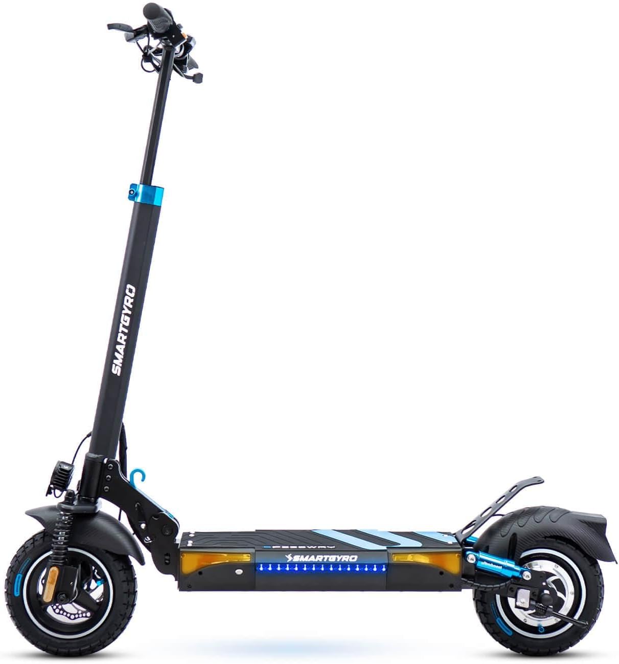 SMARTGYRO Speedway – Patinete Eléctrico para Adultos con Motor de 500W 48V, Batería 12.500 mAh, Doble suspensión Reforzada, Frenos de Disco, 4 Intermitentes, Scooter, 3 Modos de conducción