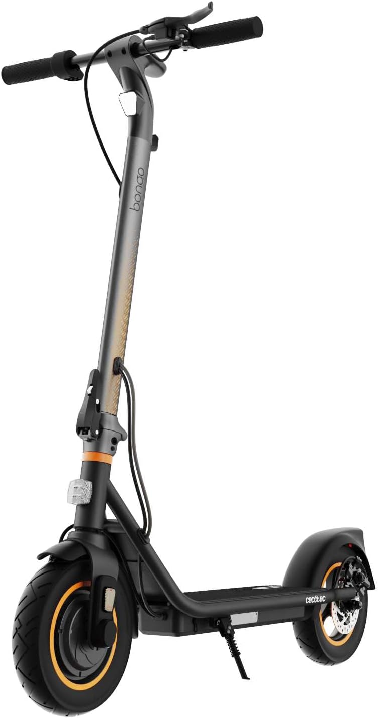 Cecotec Patinete Eléctrico Homologado con App y Acople para Teléfono Bongo D30 XL Connected. Potencia Máxima de 700W, Autonomía de hasta 30km, Neumáticos de 10″, Supera Pendientes, Doble Suspensión